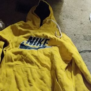 Black and yellow nike hoodie